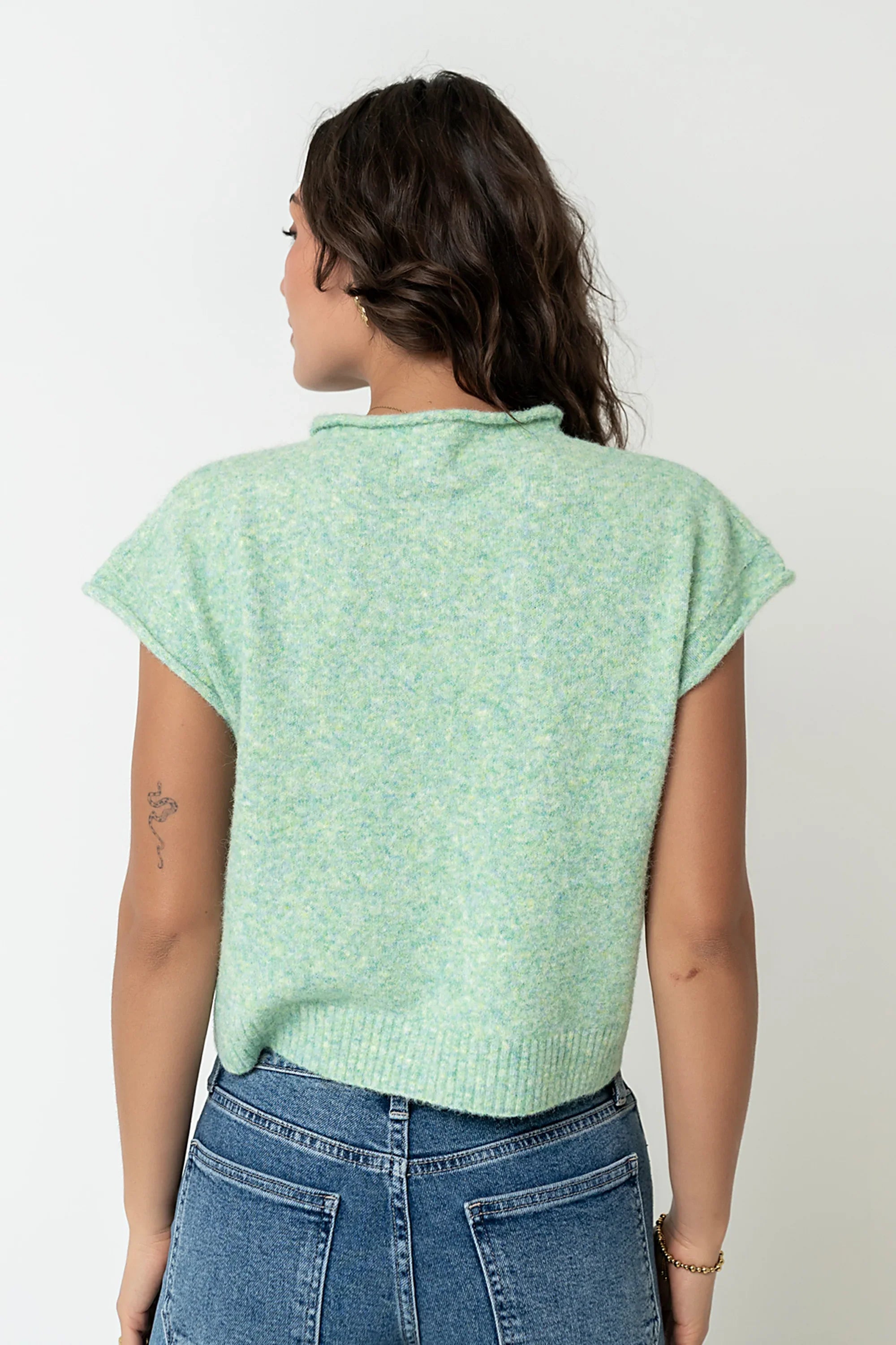 Percey Knit Cardigan in Seafoam
