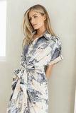 Bella Printed Satin Dress FINAL SALE