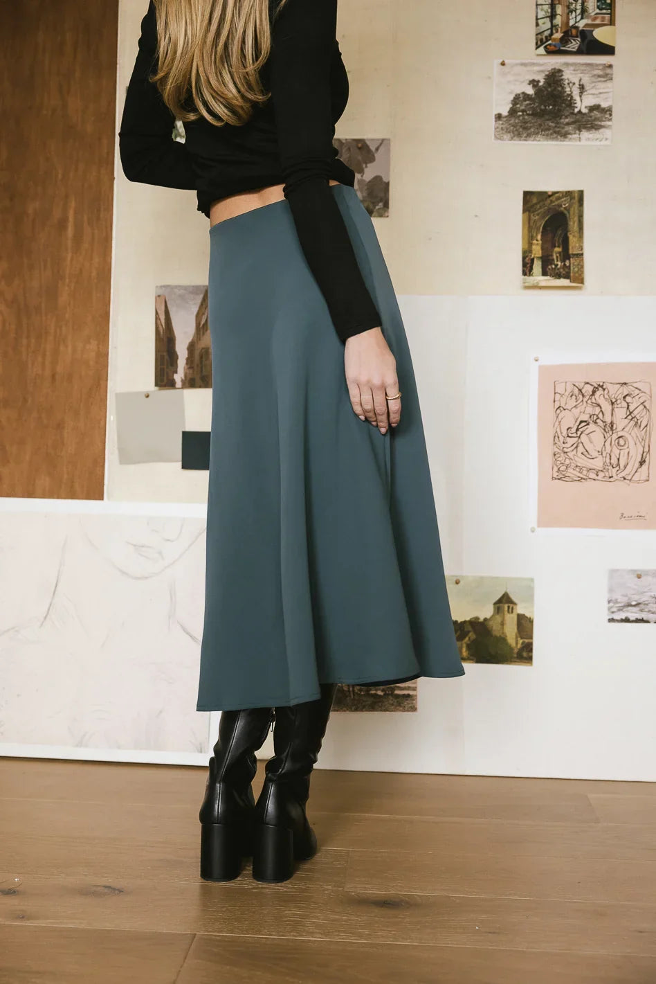 Kamila Skirt in Teal FINAL SALE