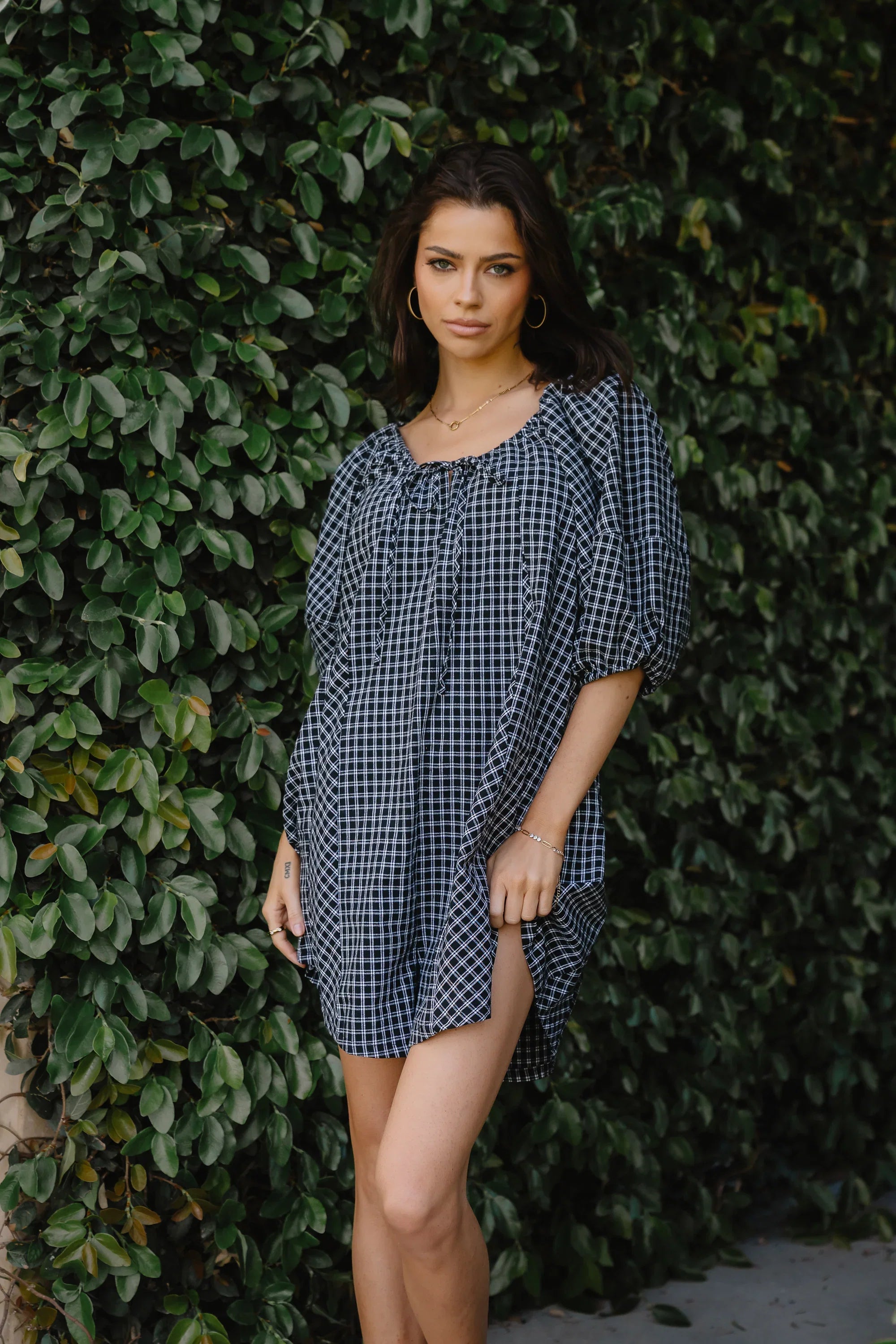 Janika Plaid Romper