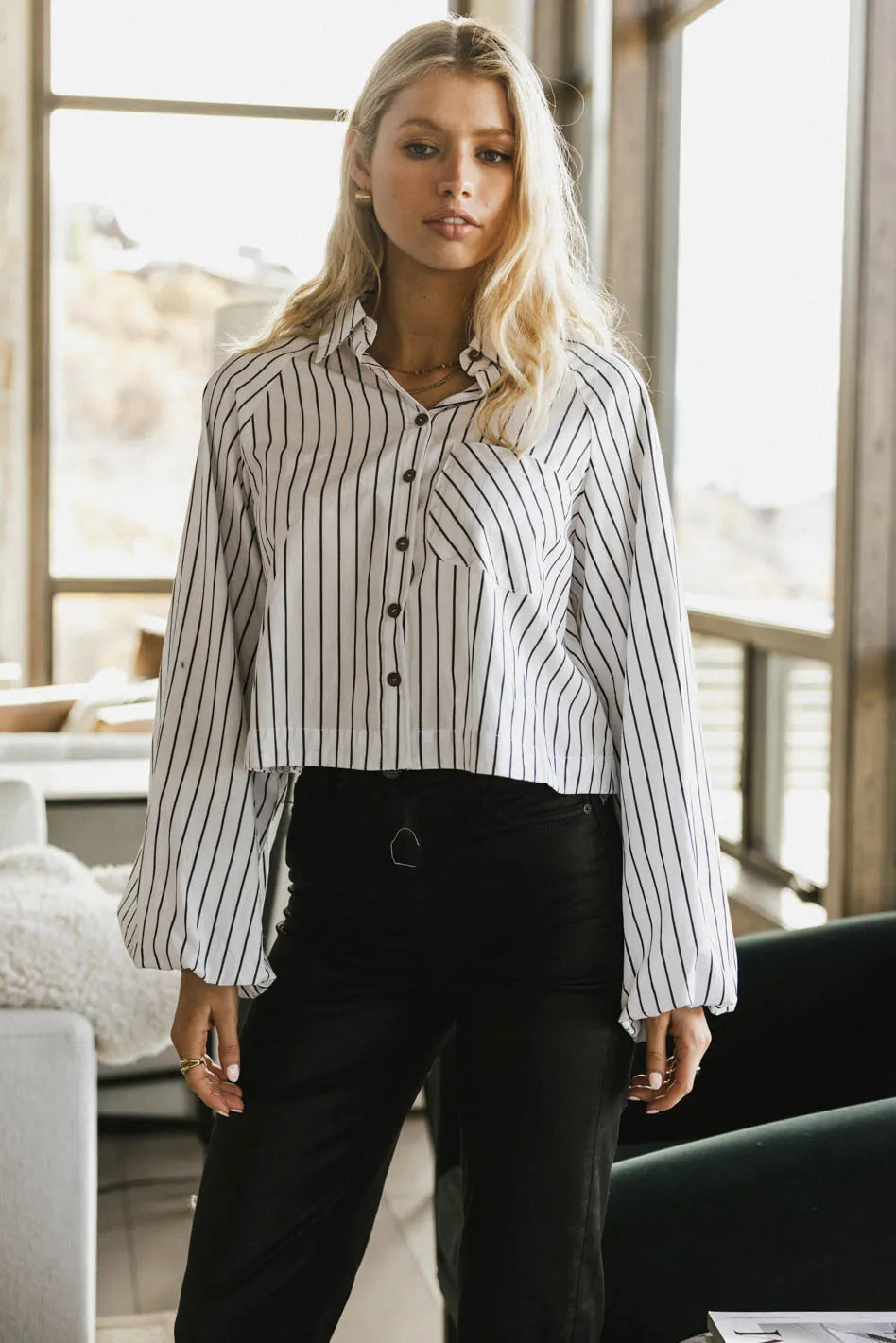 Wynn Striped Button Up FINAL SALE