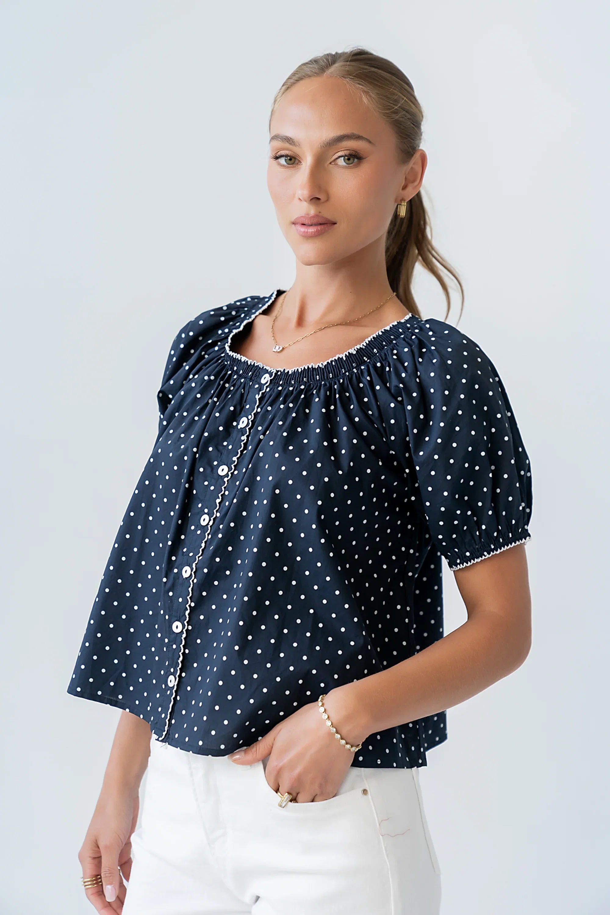 Dasha Polka Dot Blouse