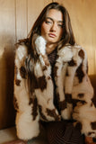 Ollie Cropped Faux Fur Coat
