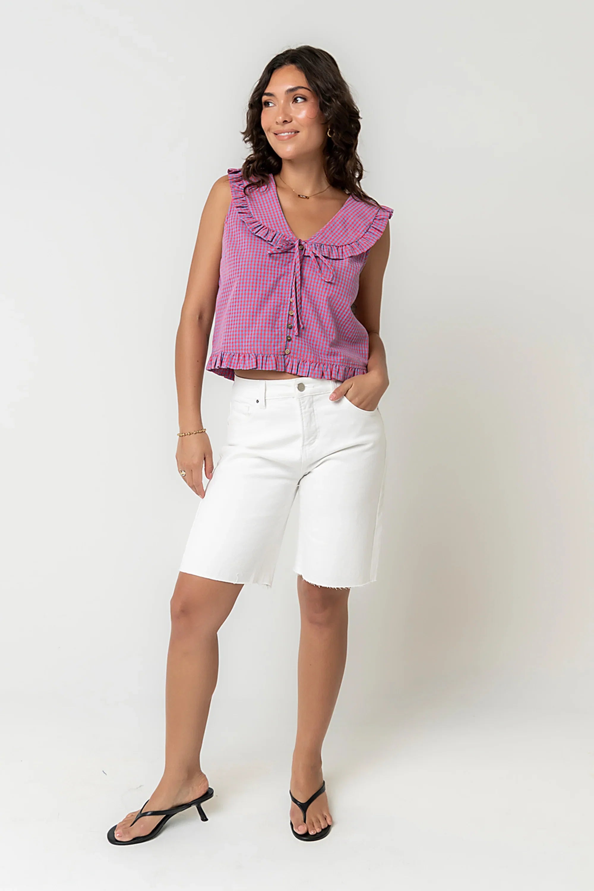 Jordie Gingham Top