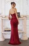 Quincy Gown Strapless Satin Evening Dress
