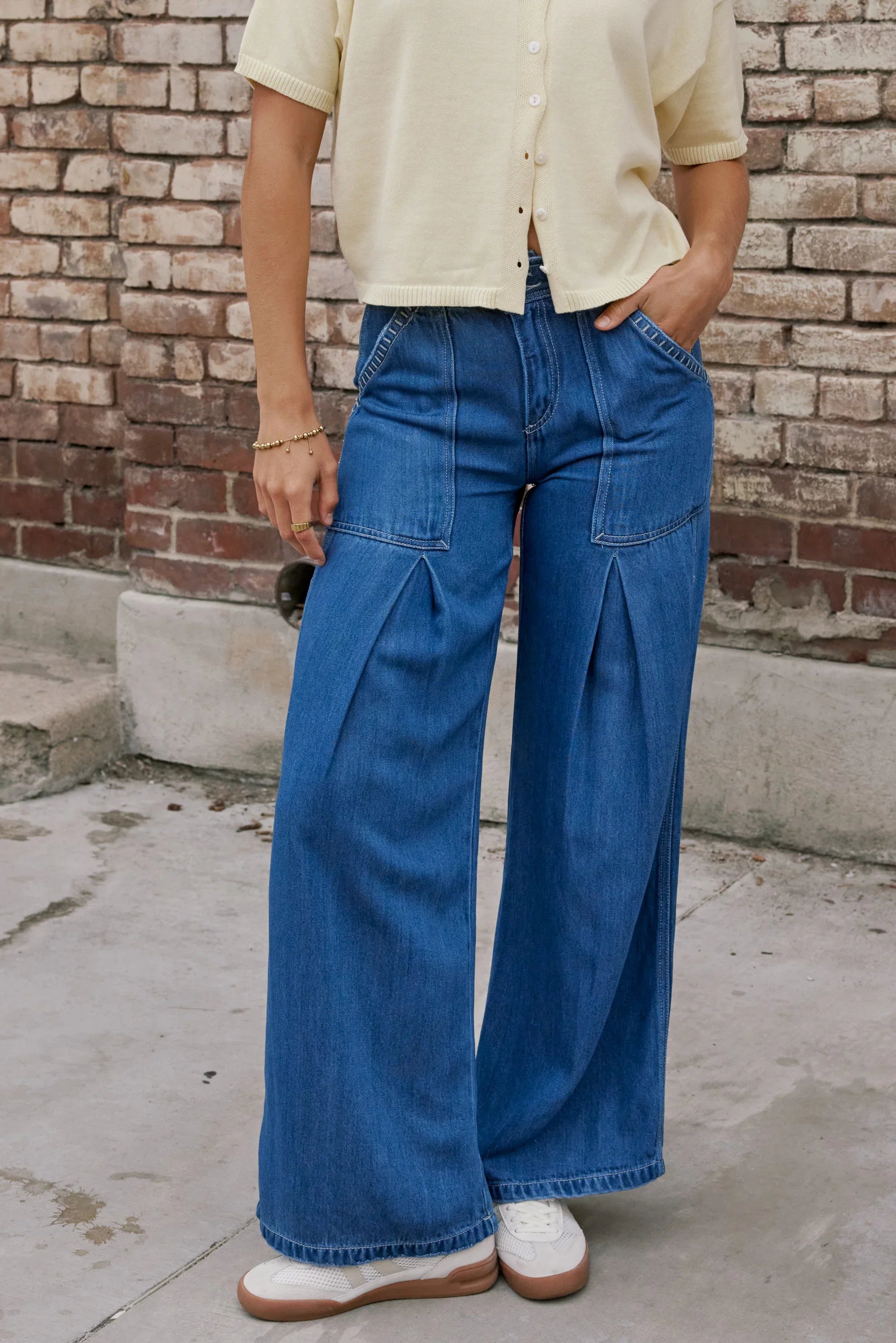 Zoey Pleated Baggy Jeans FINAL SALE