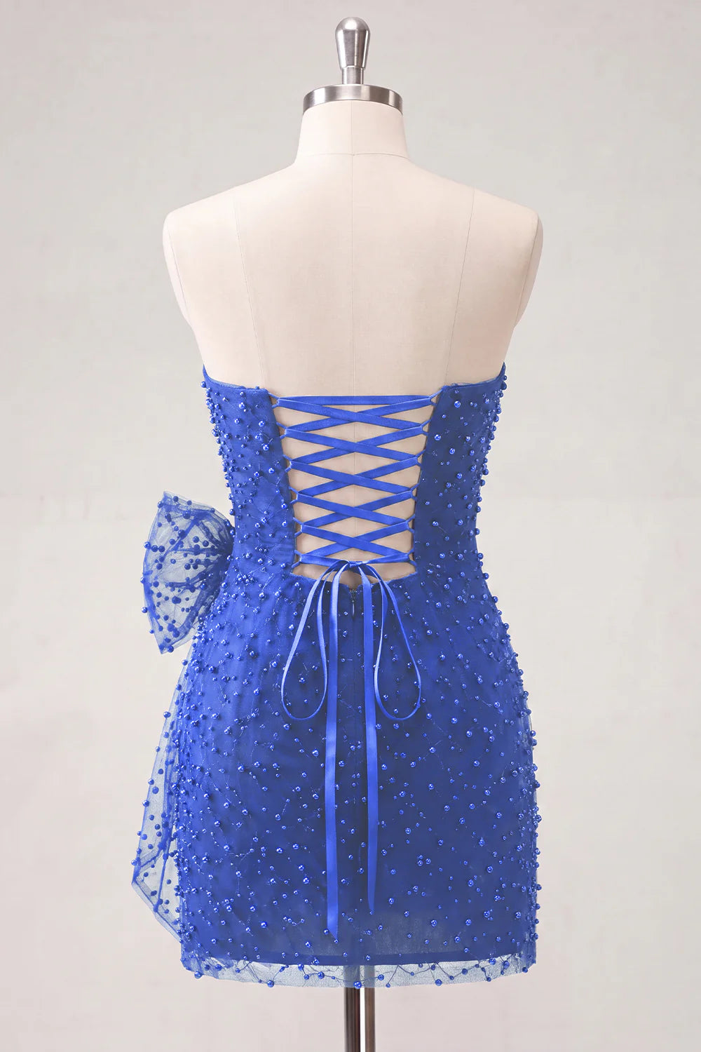 Lilac Bodycon Beaded Strapless Short Homecoming Dress