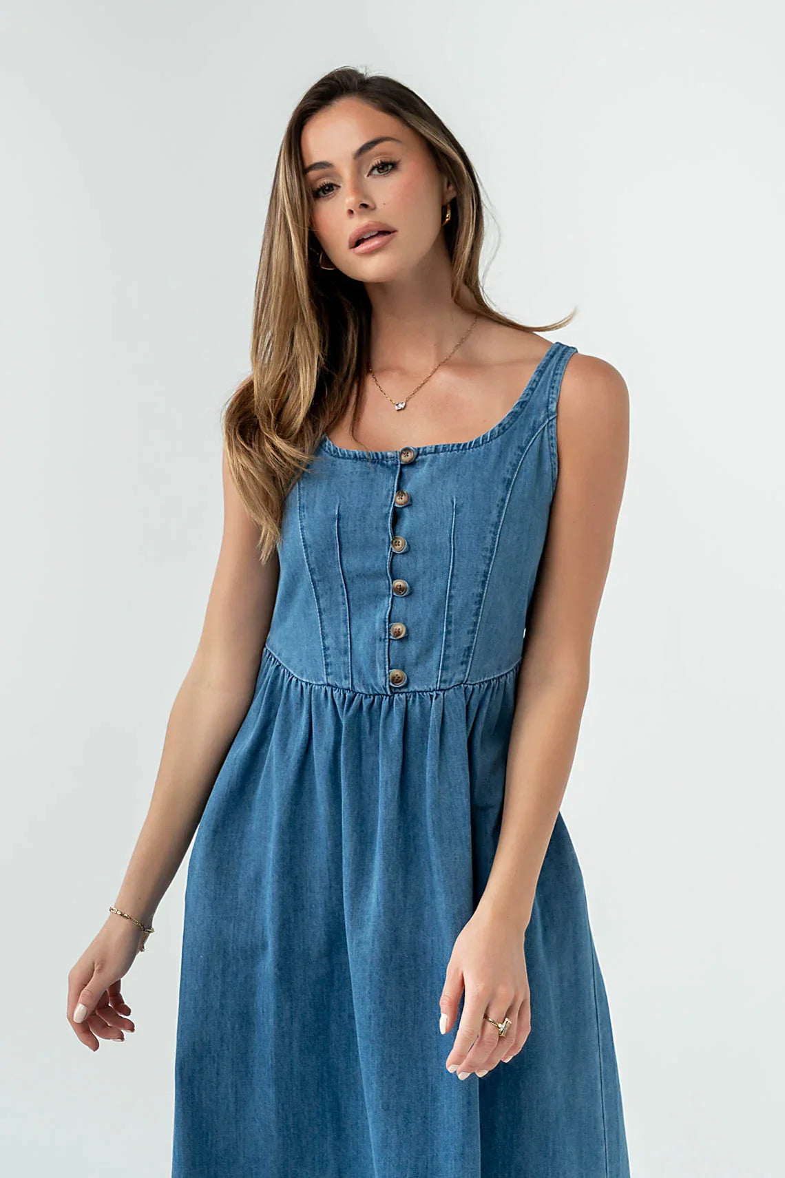 Jacklyn Denim Midi Dress
