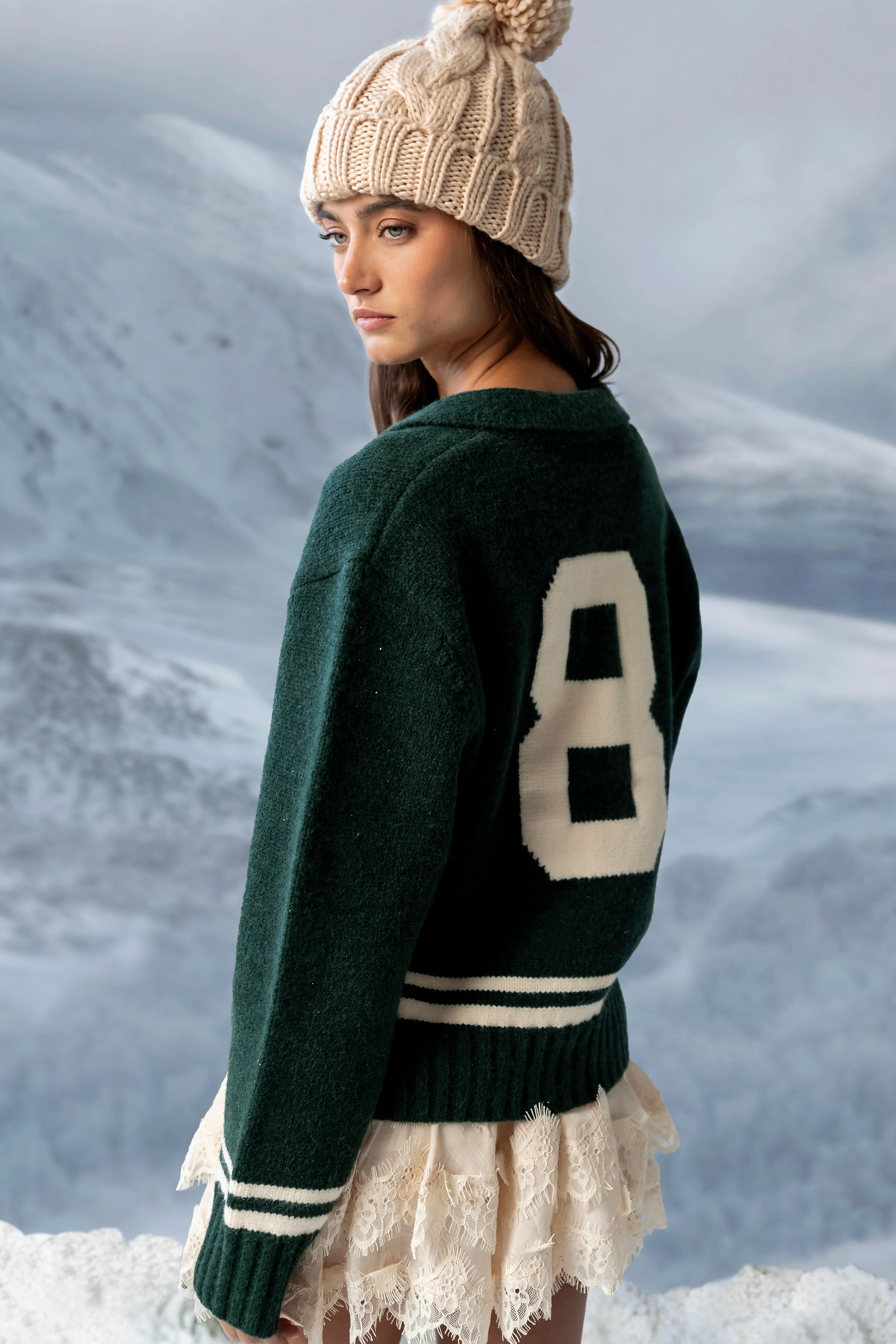 Polly Knit Jacket in Green