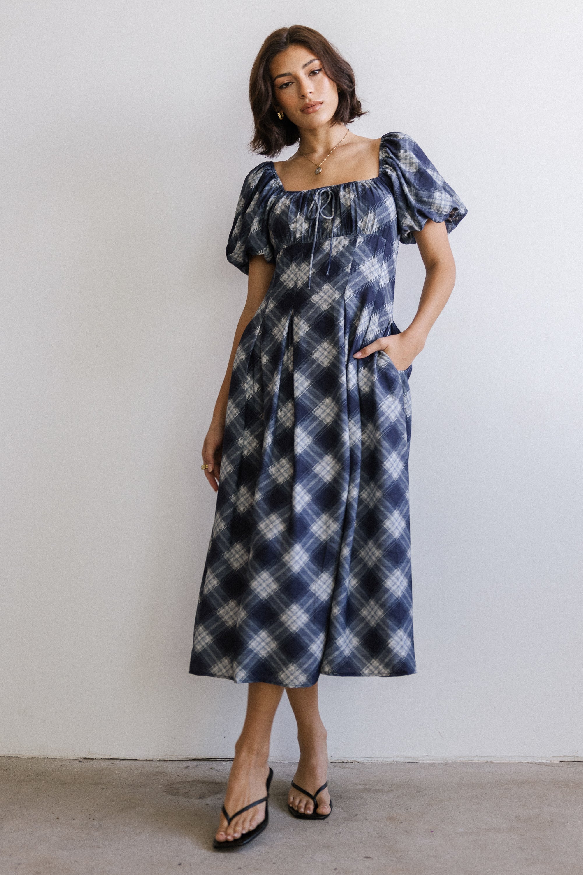 Kasey Plaid Midi Dress FINAL SALE