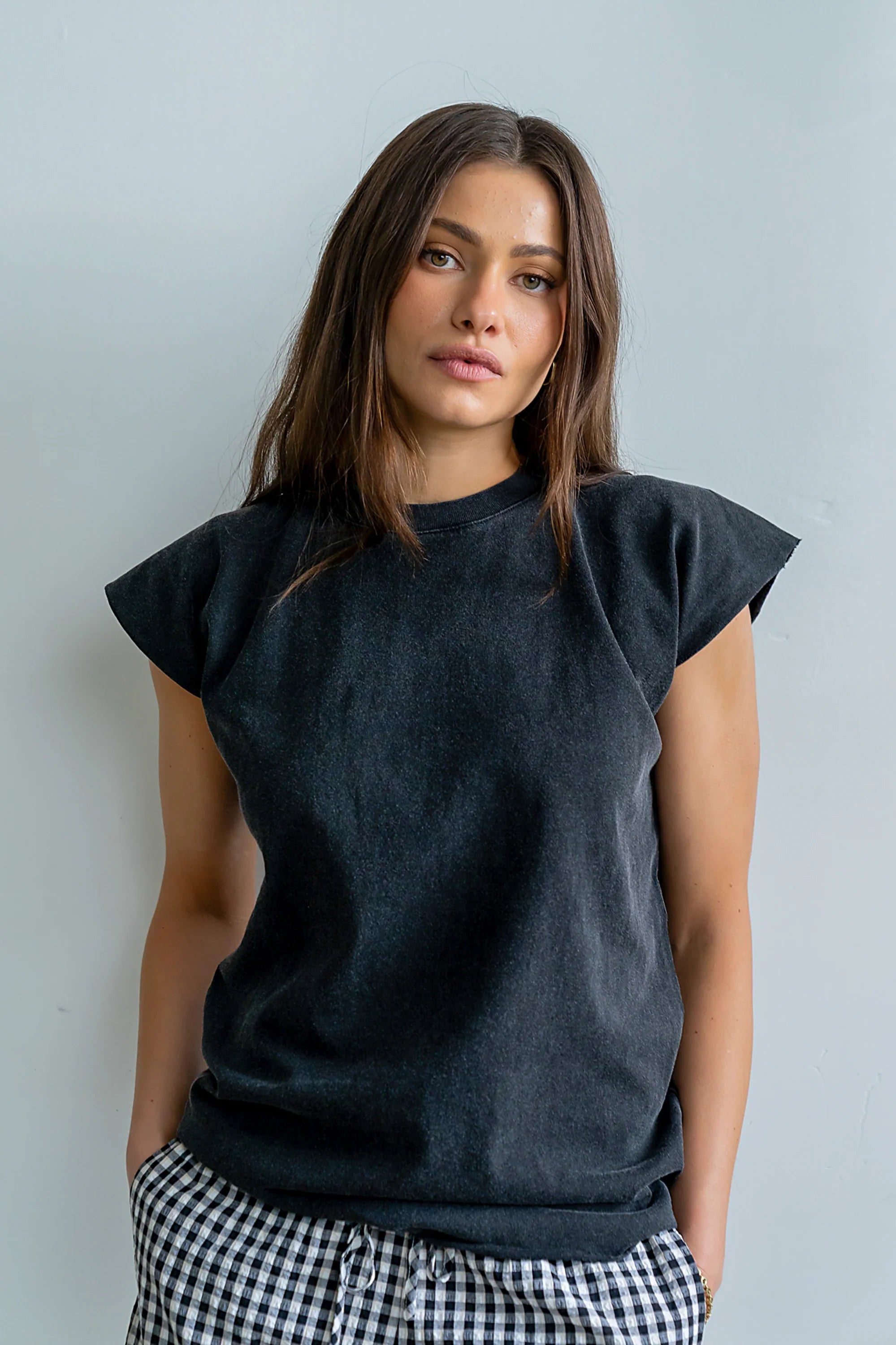 Vinnie Muscle Tee in Black