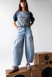 Rory Contrast Top in Denim FINAL SALE