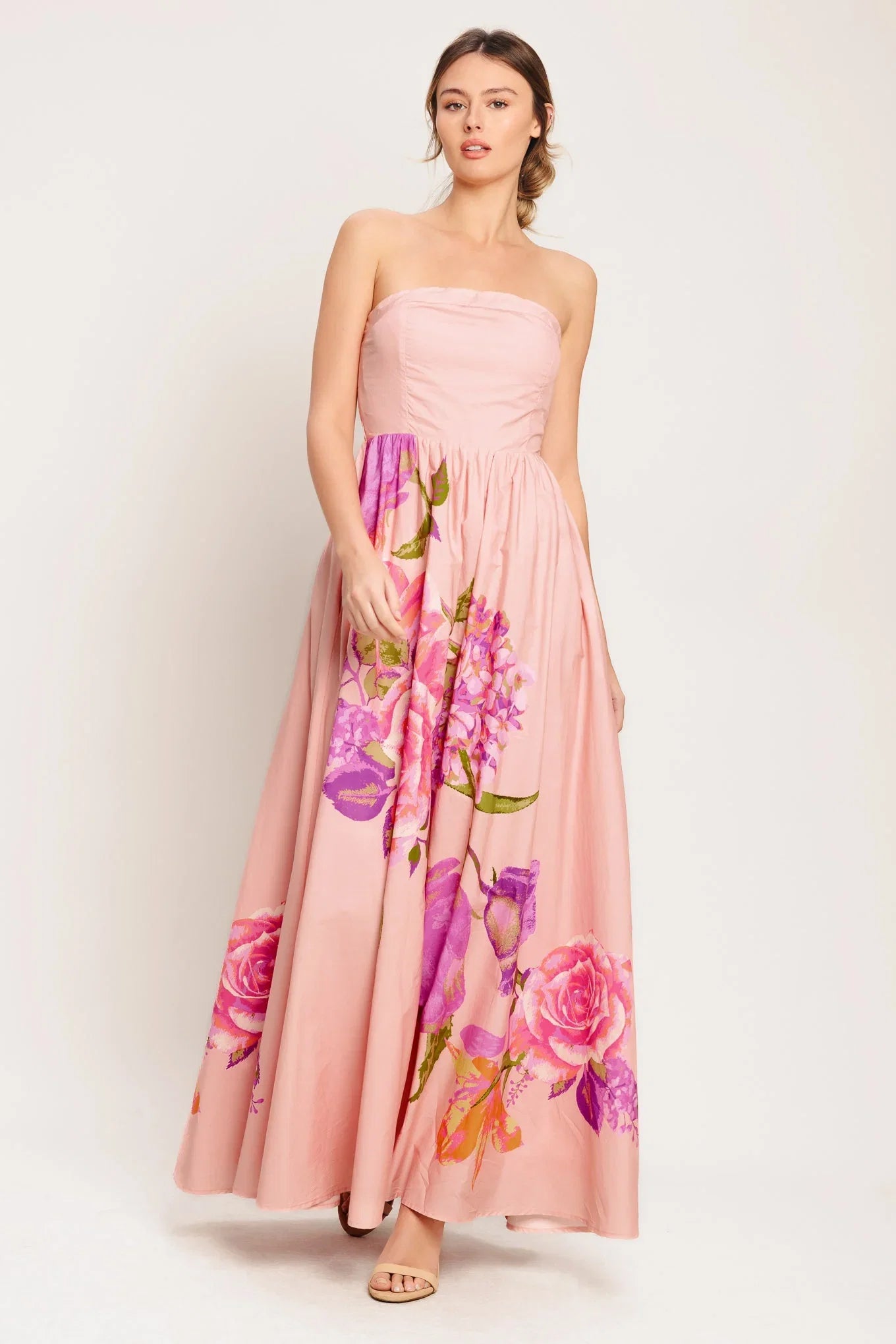 ROSE SERENADE LIGHT PINK MAXI DRESS FINAL SALE
