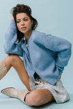 Valeria Oversized Sweater in Light Blue