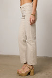 Nyla Straight Leg Jeans in Beige FINAL SALE
