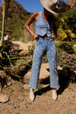 Shea Floral Straight Leg Jeans in Light Wash FINAL SALE
