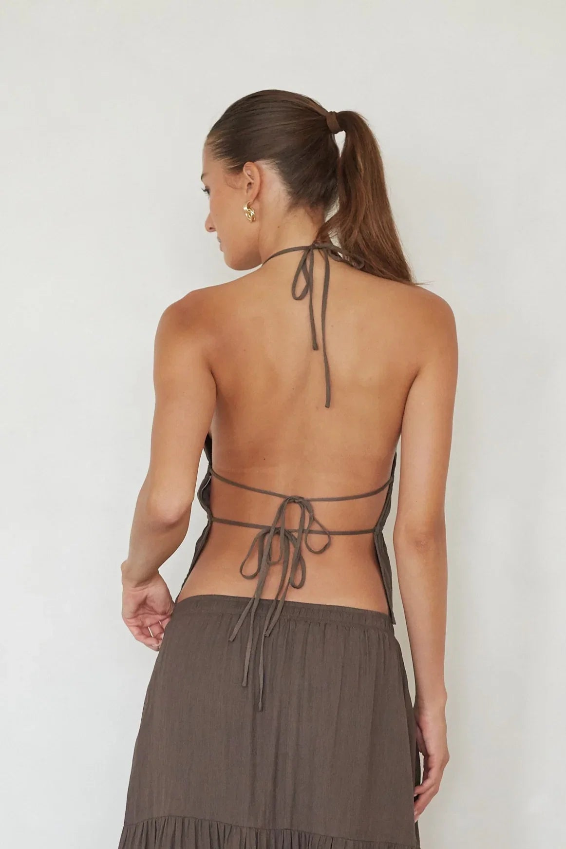 Hope Ruched Open Back Top