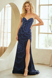 Kalina Gown Rosette Hot Stone Strapless Dress