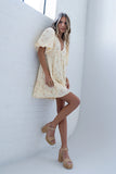 Lizzy Floral Mini Dress in Yellow FINAL SALE
