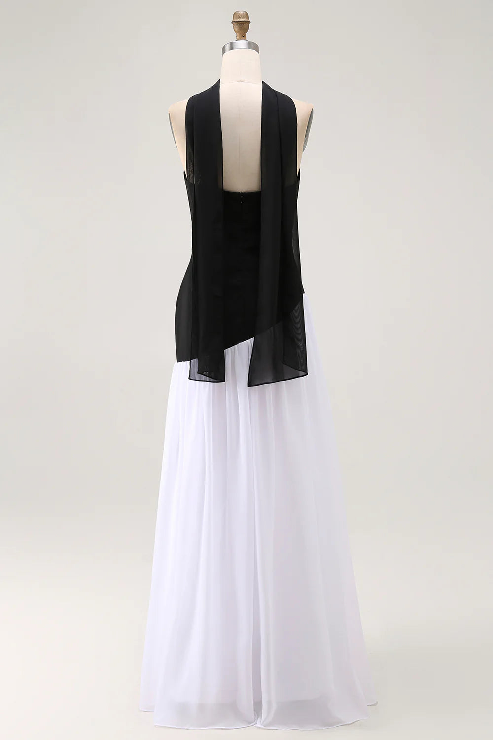 Brown Strapless Sheath Convertible Maxi Dress with Slit