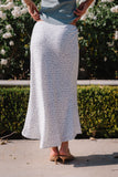 Moxie Floral Maxi Skirt in Off White