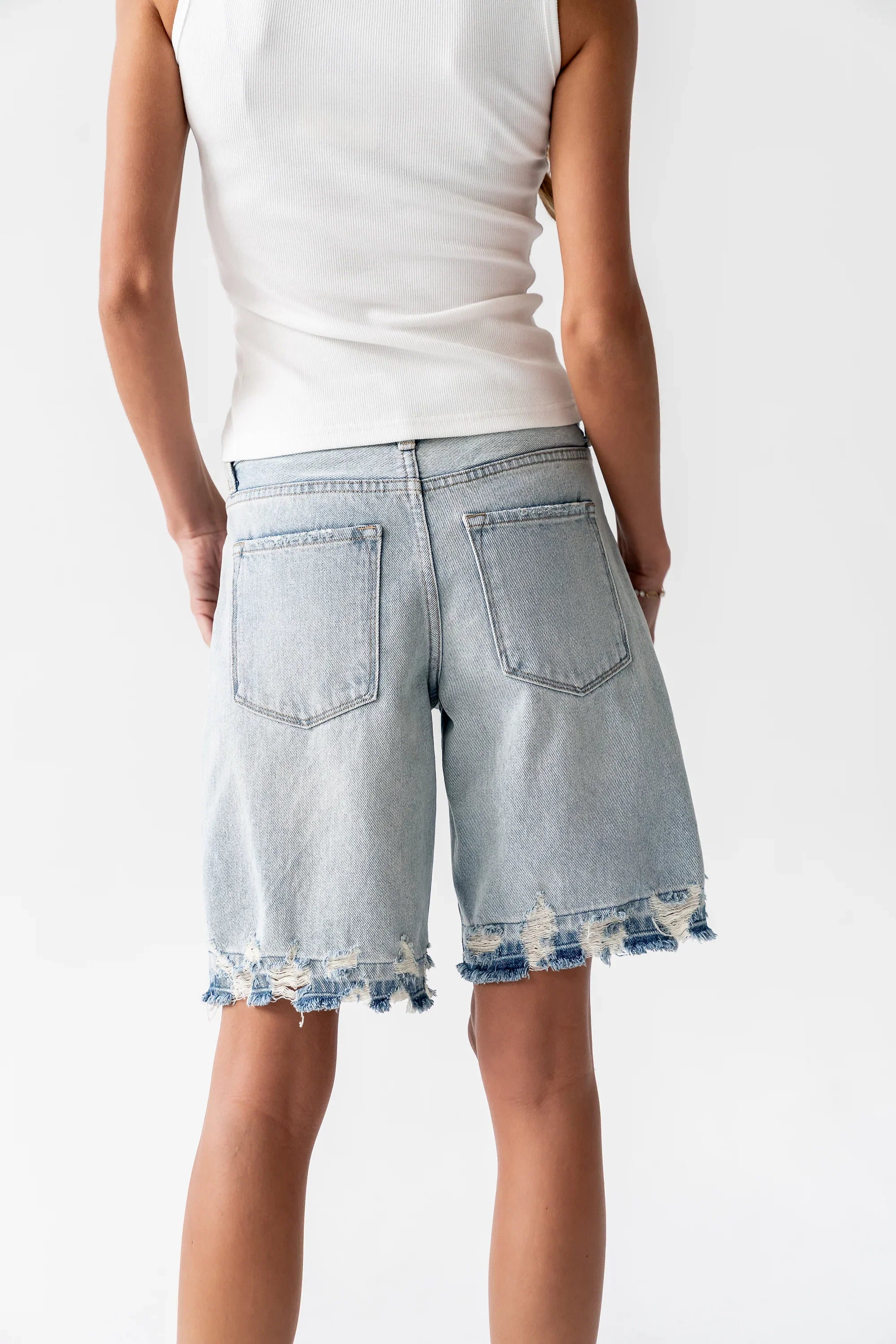 Cashe Distressed Bermuda Shorts