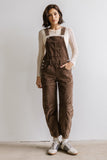 Tansy Corduroy Overalls in Brown FINAL SALE