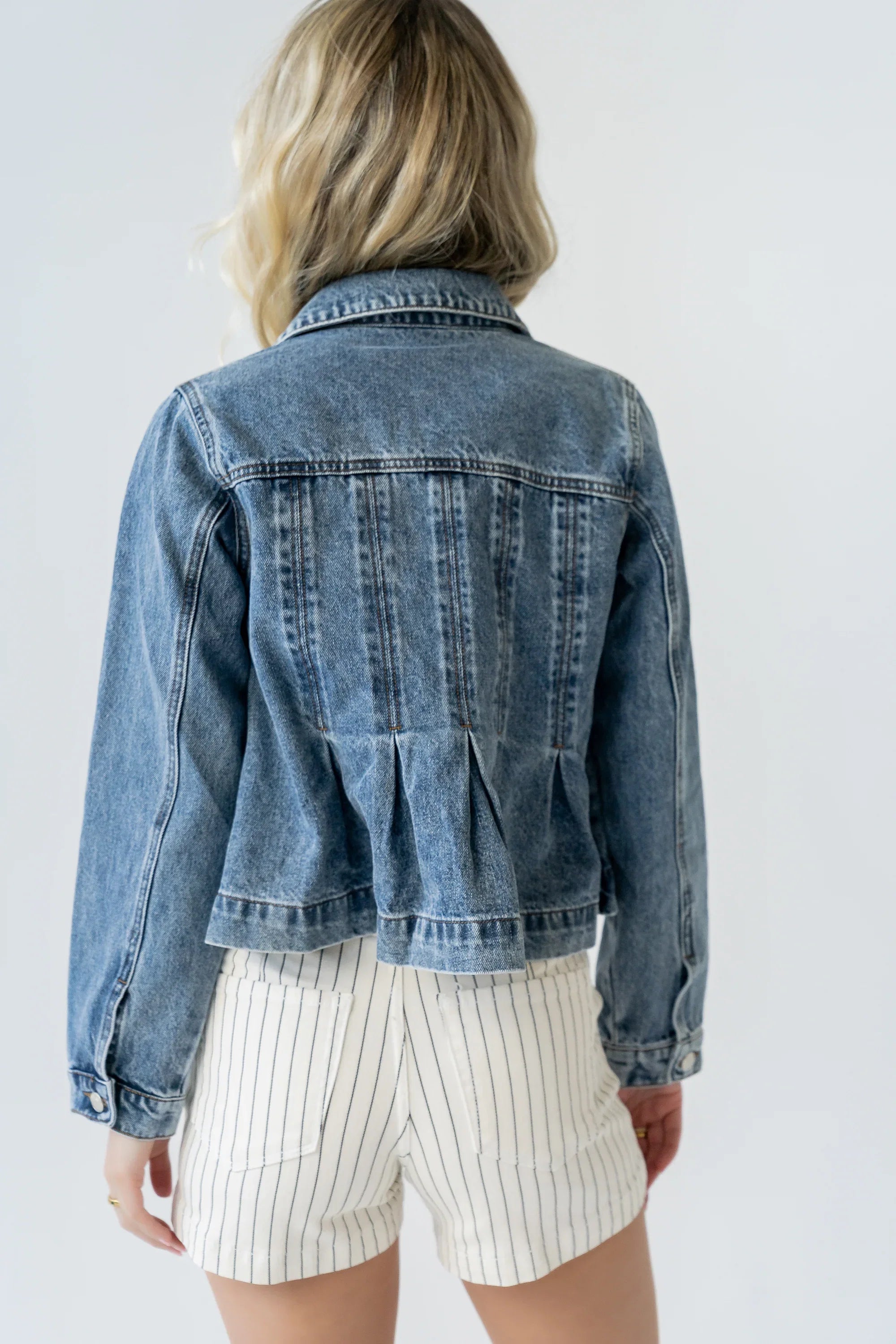 Riley Peplum Denim Jacket