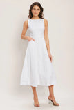 CLOUDLIGHT SUMMER WHITE MIDI DRESS