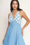 SWEET LIKE THIS BLUE MINI DRESS FINAL SALE
