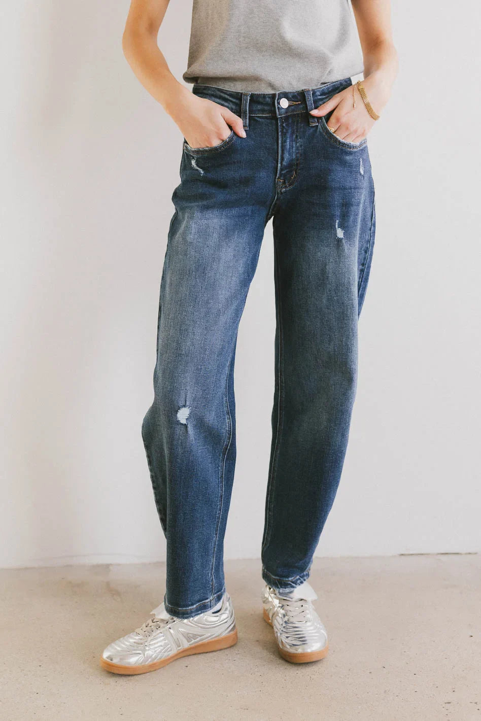 Tara Cuffed Barrel Jeans FINAL SALE