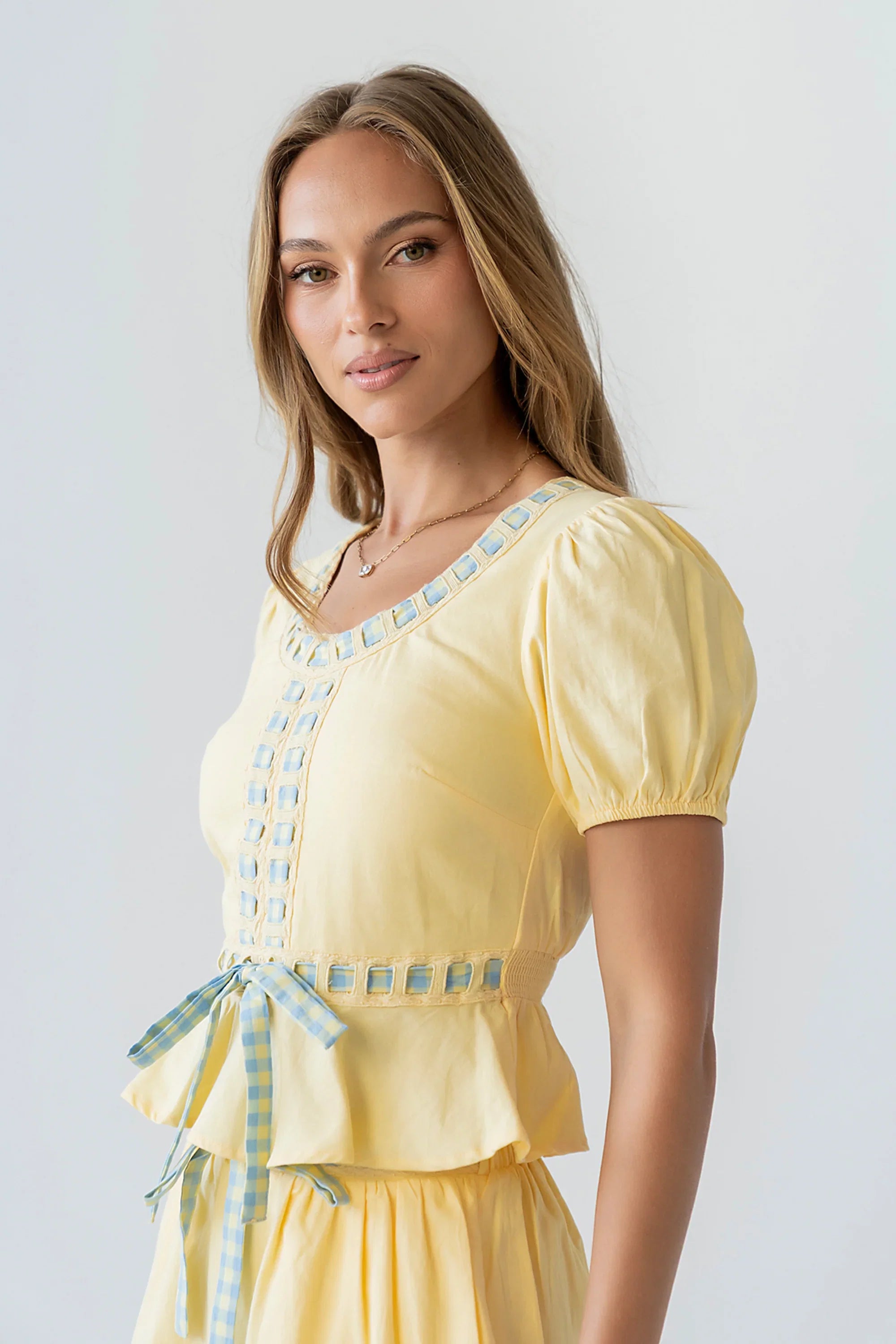 Wesley Baby Doll Top in Yellow