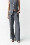Carrie Pleated Trousers in Regular Charcoal