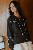 Ramero Embroidered Cardigan FINAL SALE