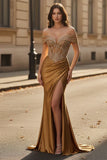Channing Gown Fitted Dress with Crystal Bodice