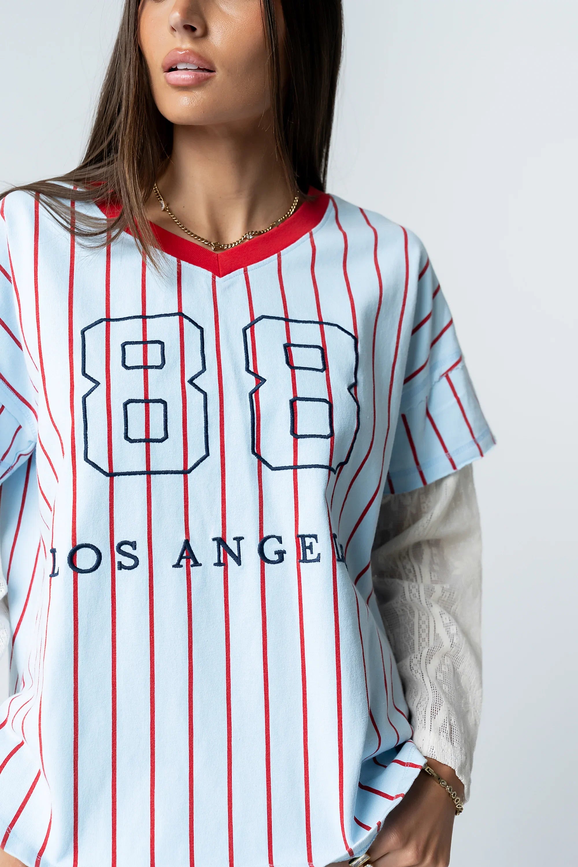 Home Run Oversized Tee in Blue
