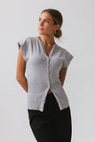 Marco Knit Top in Heather Grey