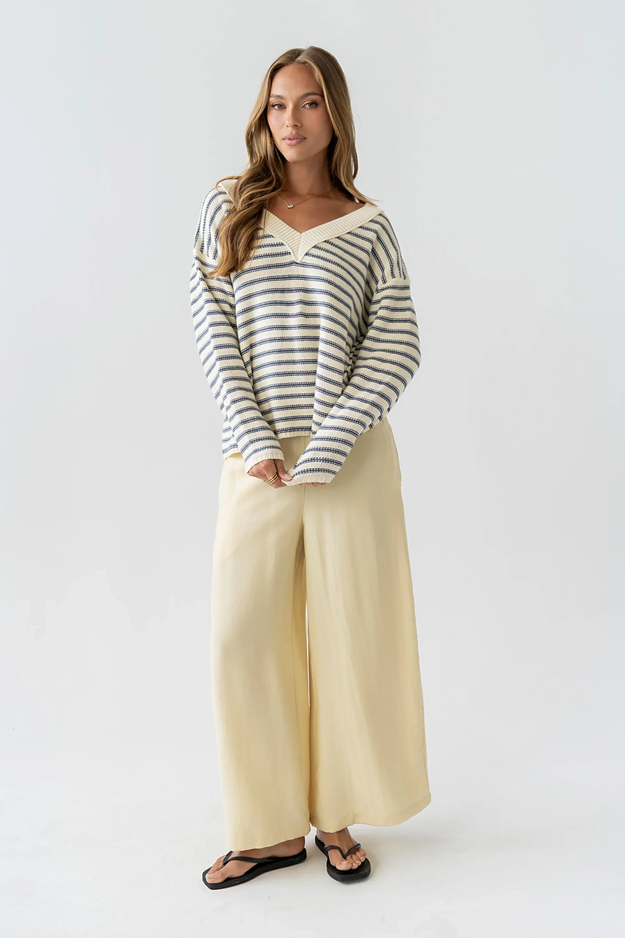 Amberly Striped Oversized Sweater
