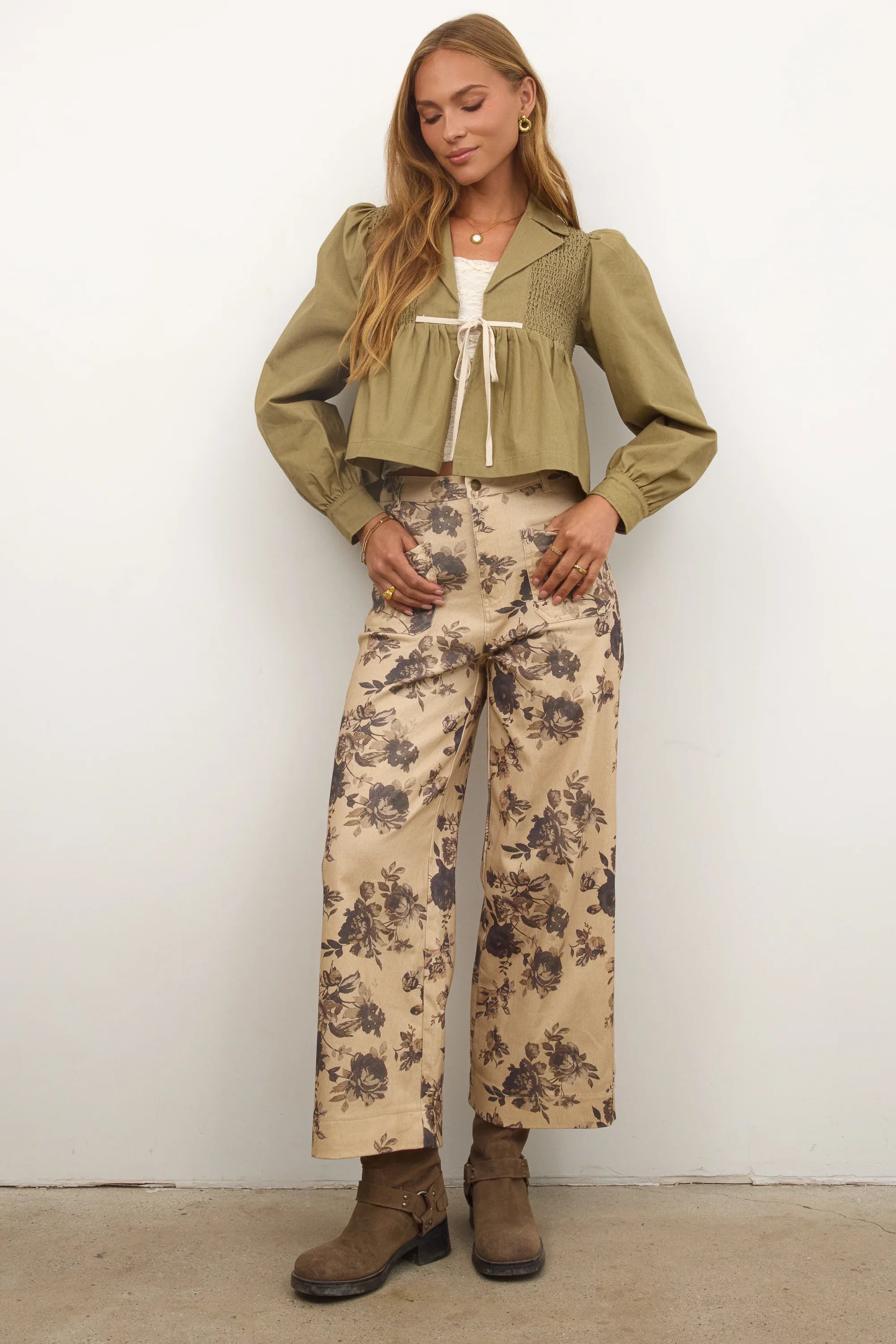 Iris Floral Wide Leg Pants FINAL SALE