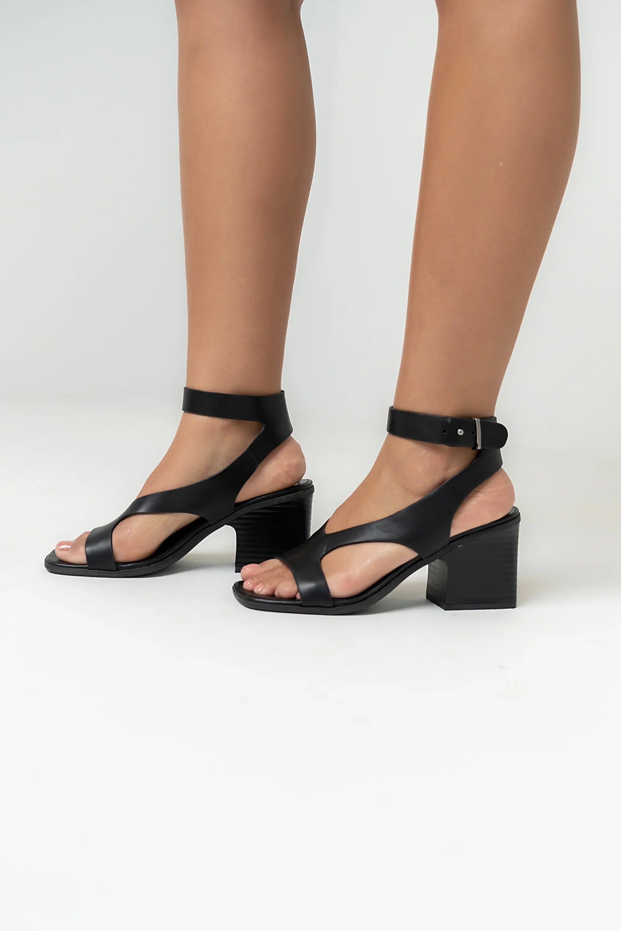 Felipa Block Heels in Black