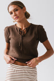 Brady Knit Top in Brown