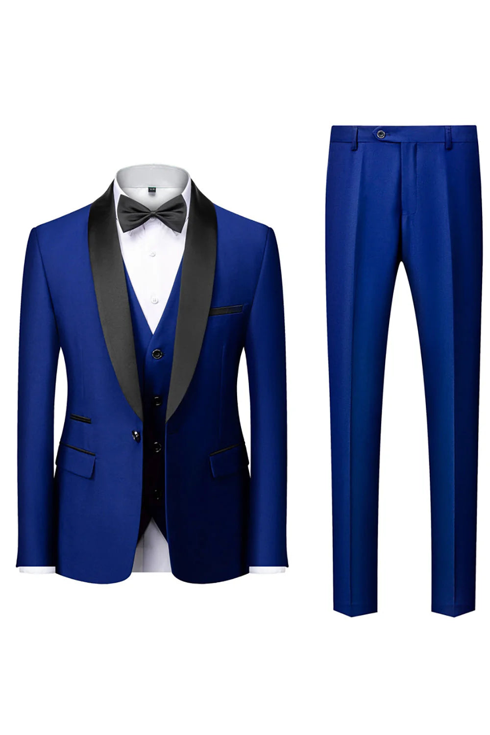 Mens Dark Green Shawl Lapel 3 Pieces Slim Fit Wedding Suits