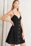FRENCH CODE BLACK TWEED MINI DRESS