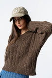Maxine Speckled Sweater in Brown