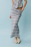 Jenna Plaid Maxi Skirt in Blue