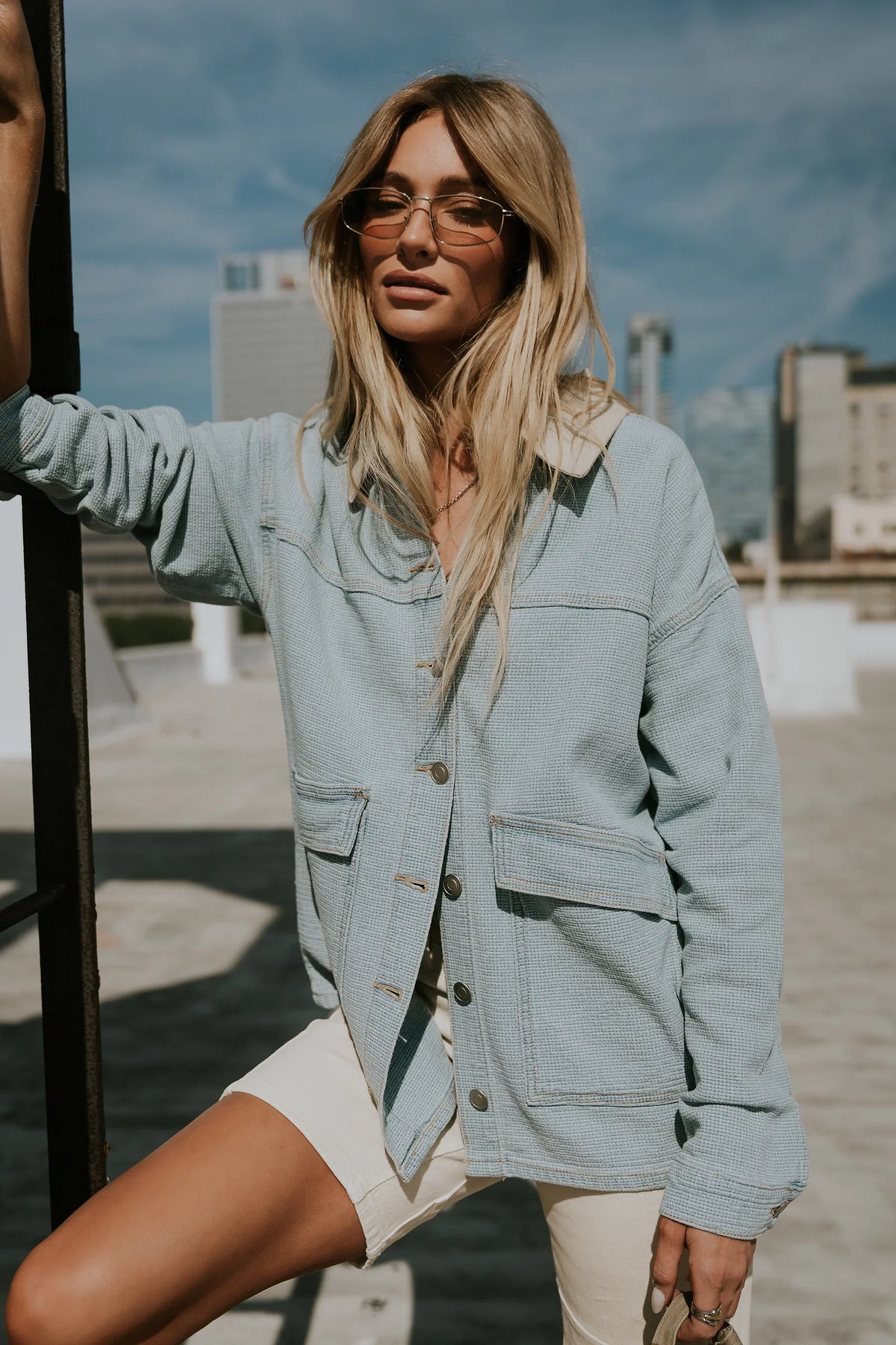 Brayden Textured Denim Jacket