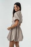 Marta Striped Bubble Dress