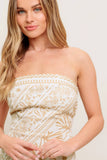 BOHO H LINE STRAPLESS MIDI DRESS