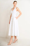 ELEGANTLY YOURS WHITE MIDI DRESS