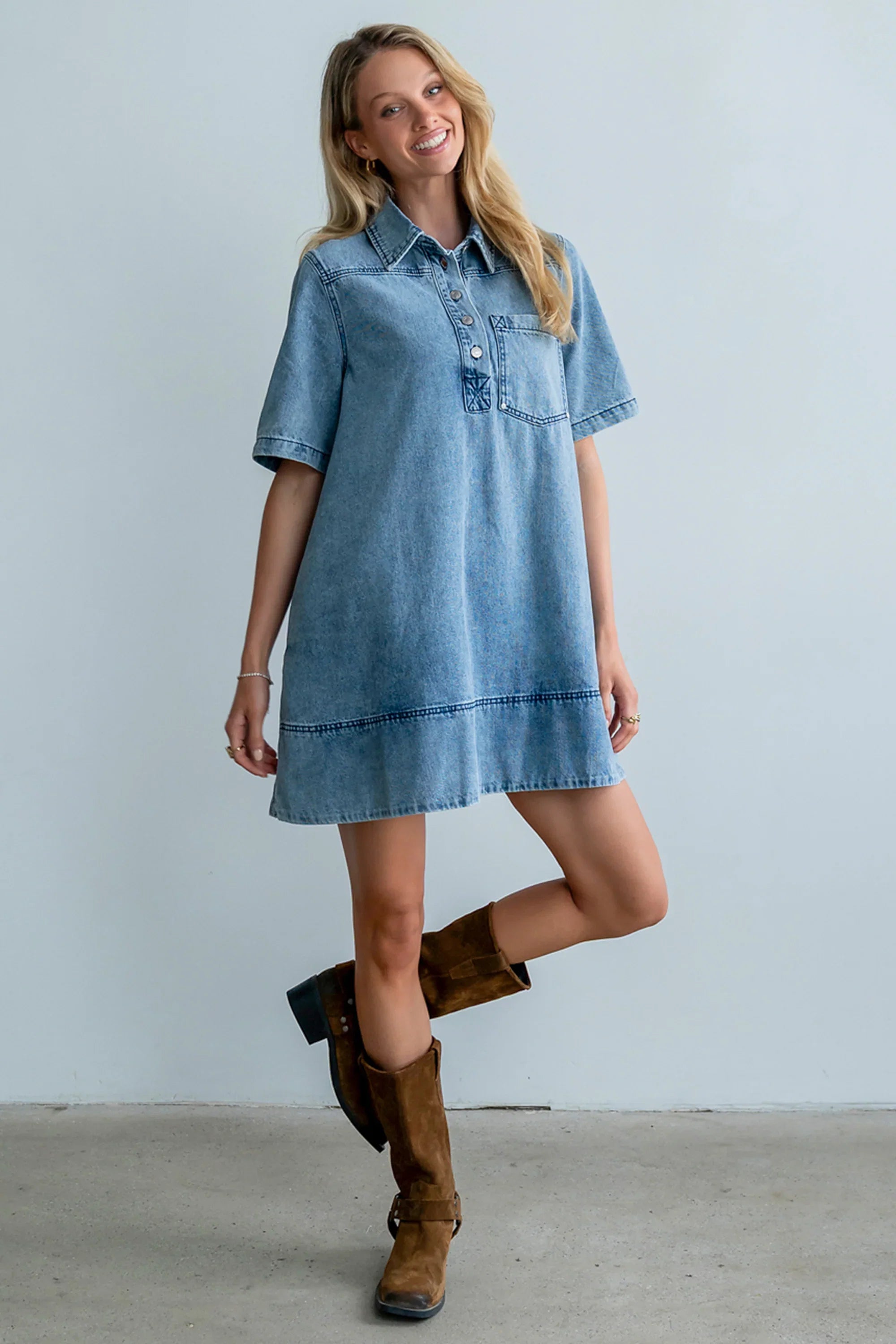 Julia Denim Midi Dress